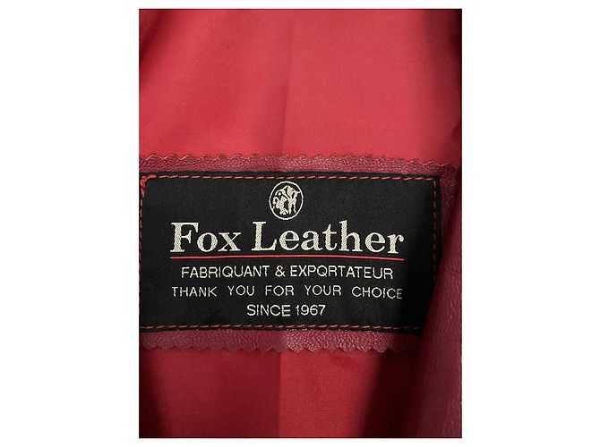 Autre Marque Rote Lederjacke 1 Taste - Ansicht 11