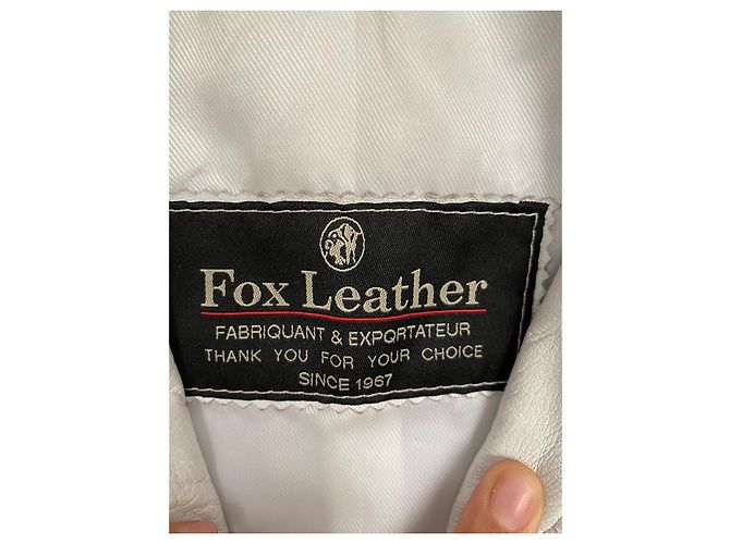 Autre Marque FOX LEATHER Lederjacke aus weißem Lammleder - Ansicht 6