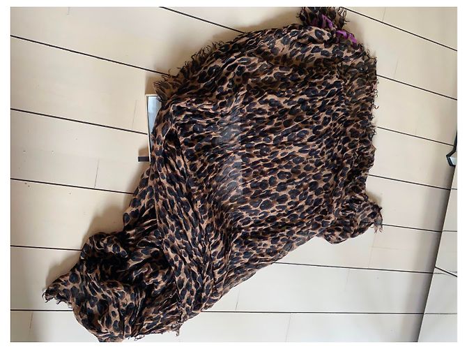 Louis Vuitton, Que hay que tener! Louis Vuitton Etole Leopard Marron por Stephen Sprouse - ¡edición limitada! Castaño Estampado de leopardo Fucsia - vista 10