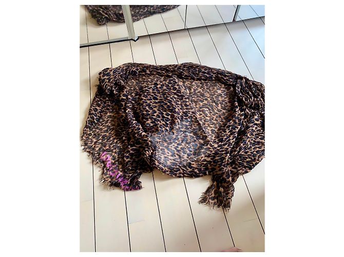 Louis Vuitton, Que hay que tener! Louis Vuitton Etole Leopard Marron por Stephen Sprouse - ¡edición limitada! Castaño Estampado de leopardo Fucsia - vista 13