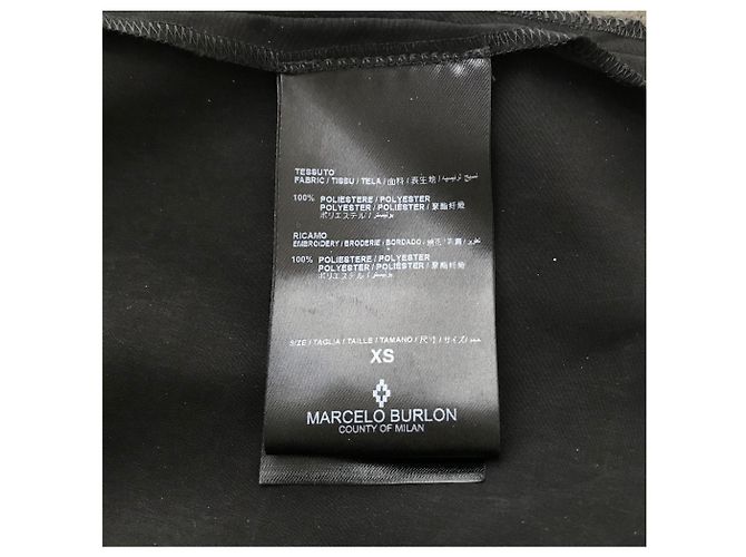 Autre Marque Marcelo Burlon Schwarzes Top aus Polyester - Ansicht 4