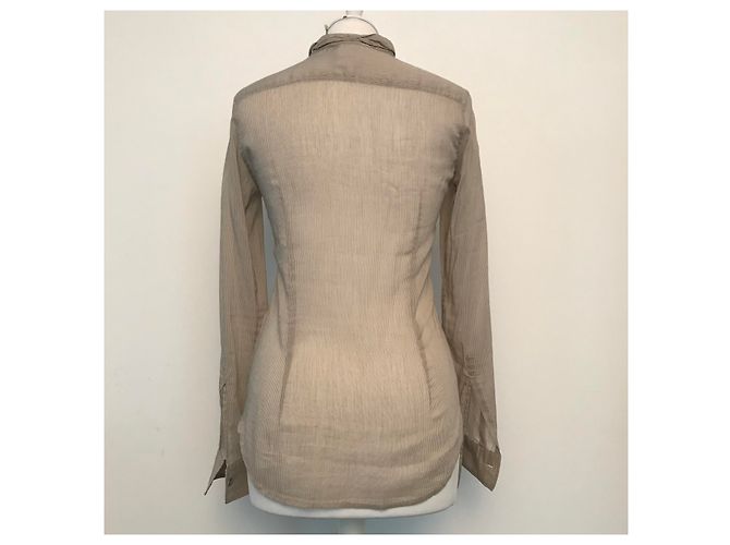Autre Marque Camicia Guglielminotti ARCHIVIO67 Beige in Seta e Cotone - vista 4