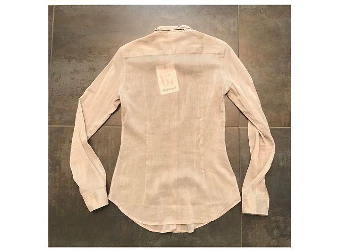 Autre Marque Camicia Guglielminotti ARCHIVIO67 Beige in Seta e Cotone - vista 6