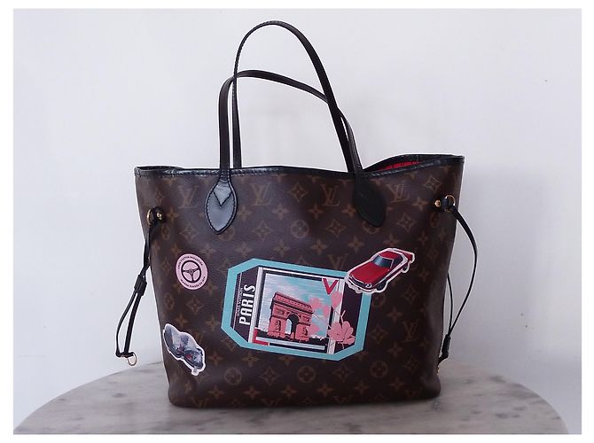 Borsa in edizione limitata LOUIS VUITTON Neverfull World Tour Multicolore - vista 3