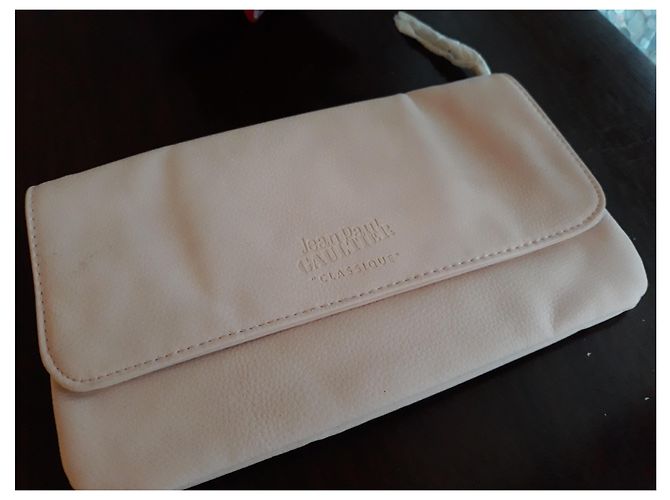 Jean Paul Gaultier Clutch Bag Pink Iridescent Leatherette - view 2