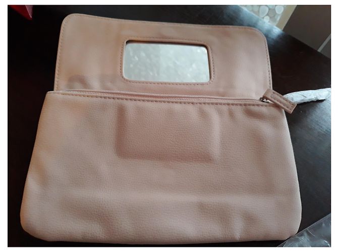 Jean Paul Gaultier Clutch Bag Pink Iridescent Leatherette - view 4