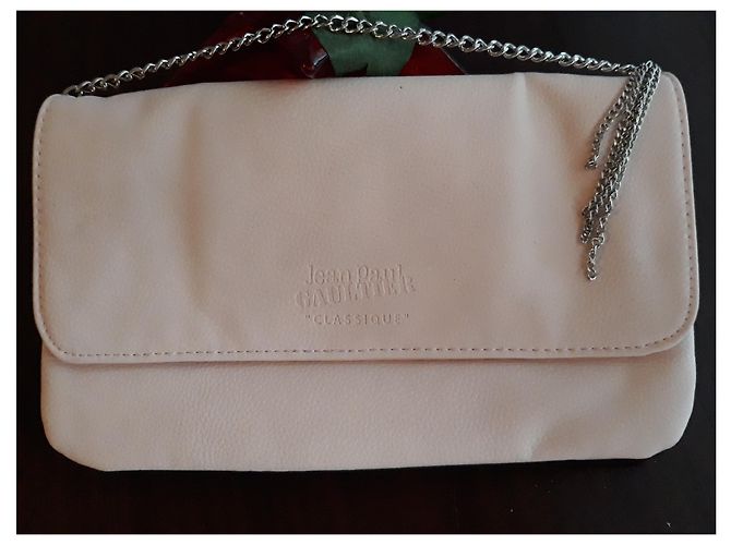 Jean Paul Gaultier Clutch Bag Pink Iridescent Leatherette - view 7