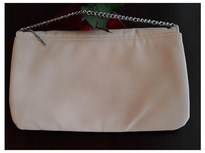 Jean Paul Gaultier Clutch Bag Pink Iridescent Leatherette - view 8