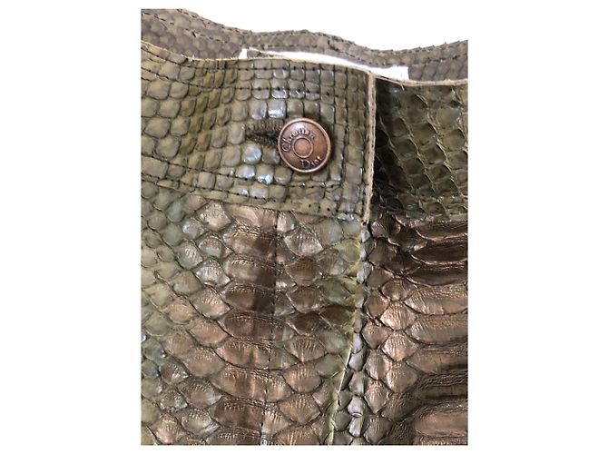 Christian Dior Dior Parade Hose A / H. 2001 Olivgrün - Ansicht 3