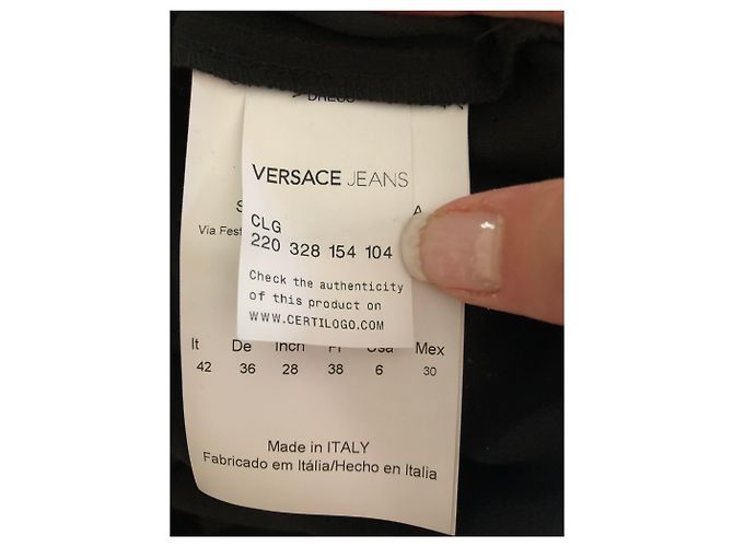 Versace Kleid schwarz mit Muster aus Polyester - Ansicht 4