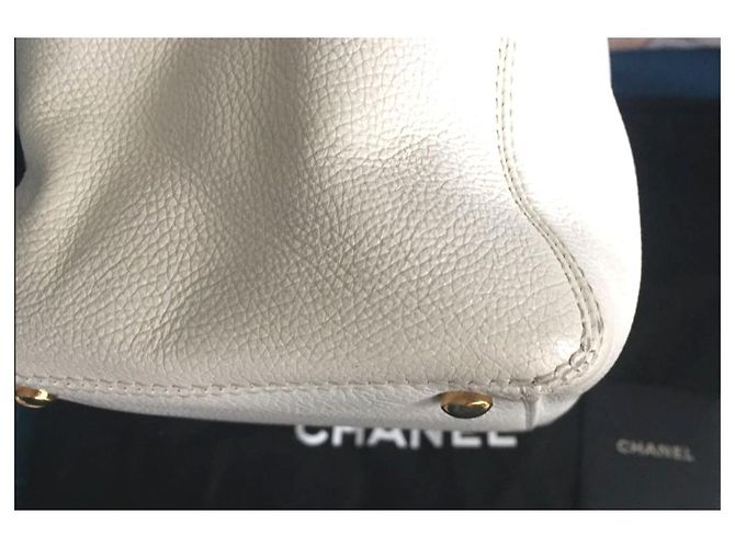 Borsa tote executive bianca Chanel GHW Bianco - vista 10