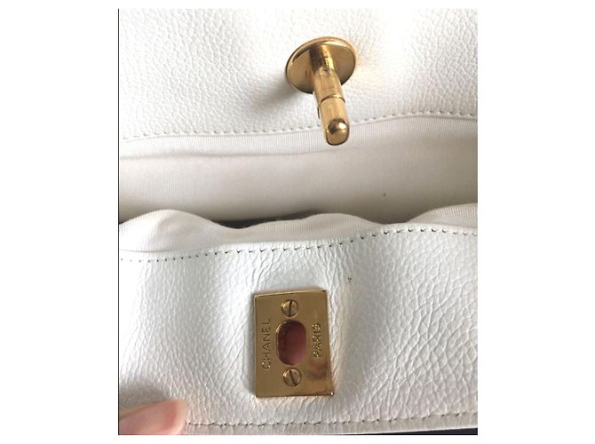 Borsa tote executive bianca Chanel GHW Bianco - vista 4