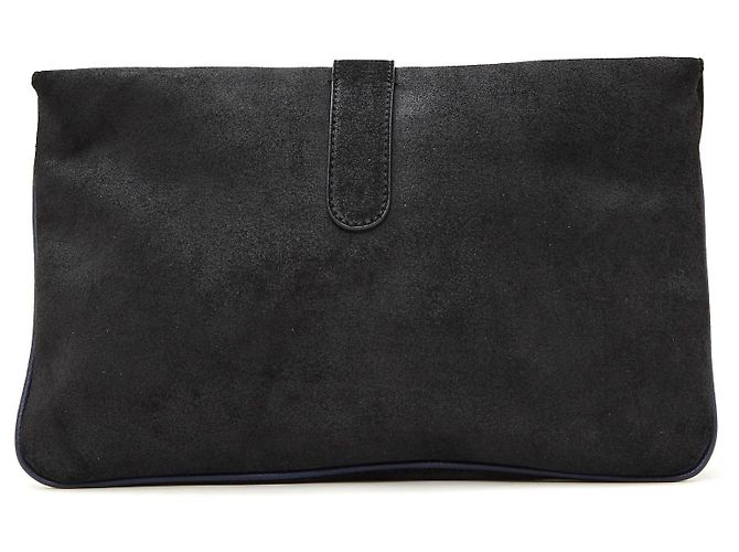 Pochette Balenciaga in camoscio nero - vista 3