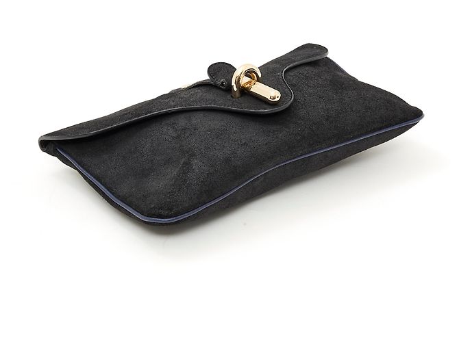 Pochette Balenciaga in camoscio nero - vista 4