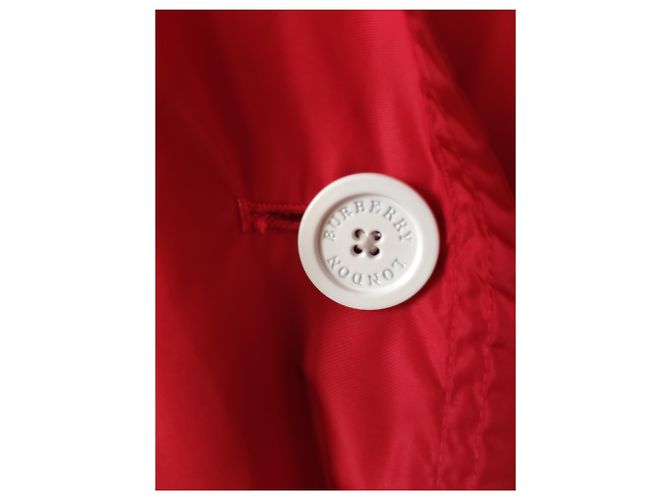 BURBERRY RAINCOAT IM ROTEN POLYESTER - Ansicht 6