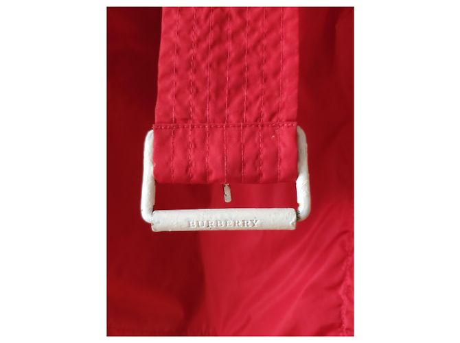BURBERRY RAINCOAT IM ROTEN POLYESTER - Ansicht 7