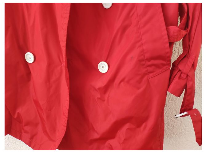 BURBERRY RAINCOAT IM ROTEN POLYESTER - Ansicht 8