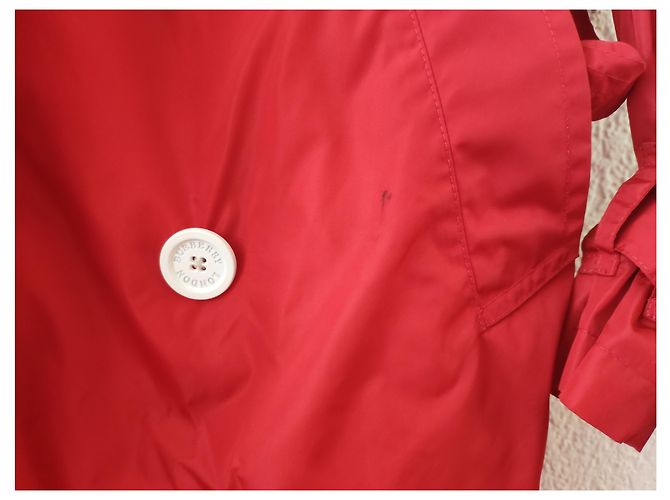 BURBERRY RAINCOAT IM ROTEN POLYESTER - Ansicht 9