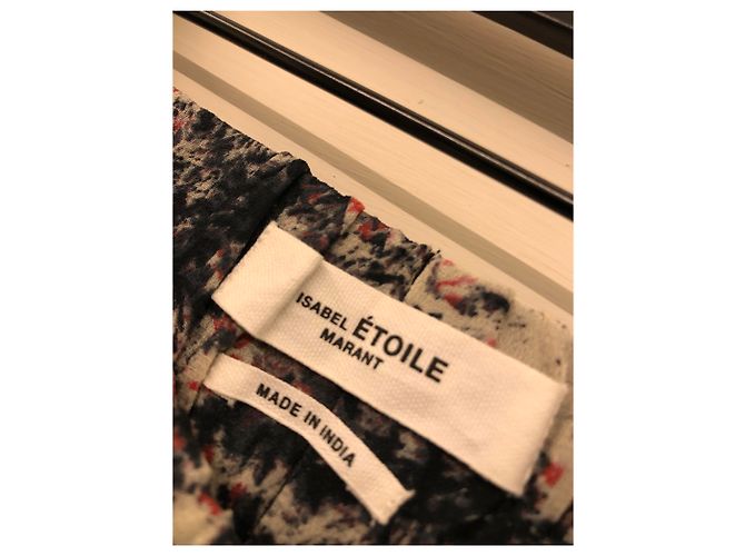 Isabel Marant Etoile Falda corta escalonada con estampado floral Gris Burdeos Gris antracita - vista 2