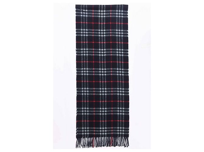 Sciarpa unisex Burberry, Lungo, leggero Rosso Blu Blu navy - vista 2