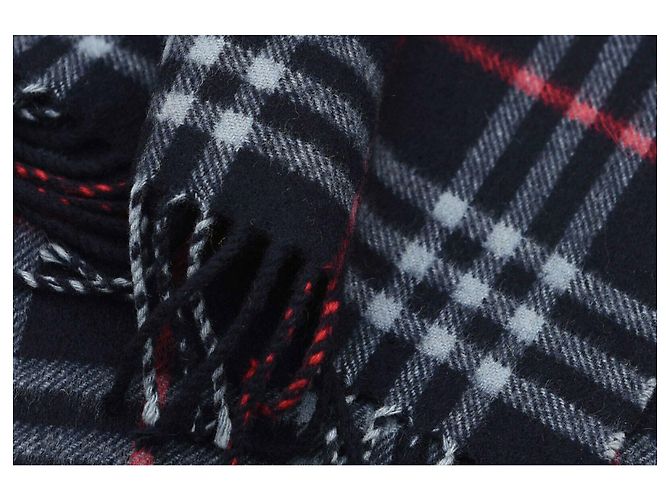 Sciarpa unisex Burberry, Lungo, leggero Rosso Blu Blu navy - vista 5