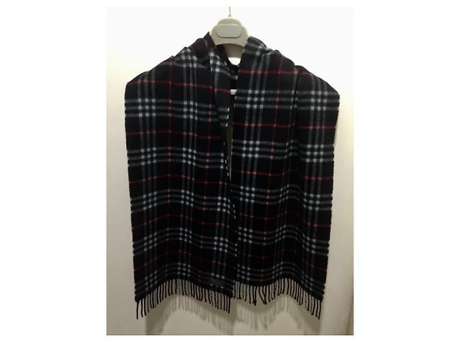 Sciarpa unisex Burberry, Lungo, leggero Rosso Blu Blu navy - vista 7
