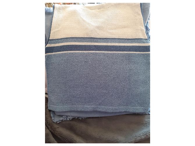 Gilet Ikks Beige et Bleu Clair Coton Acrylique 5-6 ans - vue 3