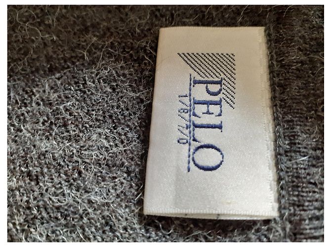 Autre Marque Strickjacke aus Schurwolle und Alpaka Grau - Ansicht 2