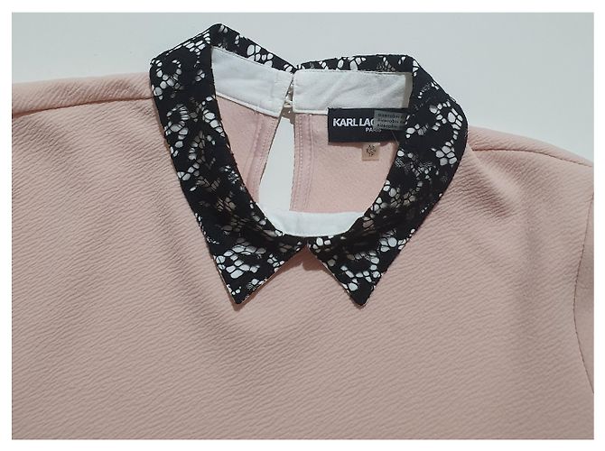 Camicetta Karl Lagerfeld Rosa Nero - vista 6