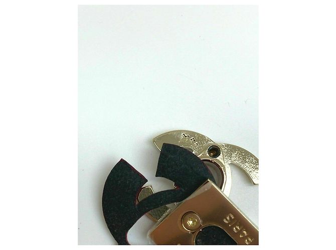 Chiusura CHANEL CC turnlock in metallo dorato Gold hardware - vista 7