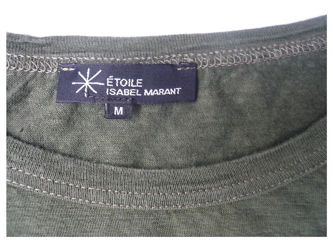 ISABEL MARANT ETOILE Camiseta lin vertTM Verde oliva - vista 2