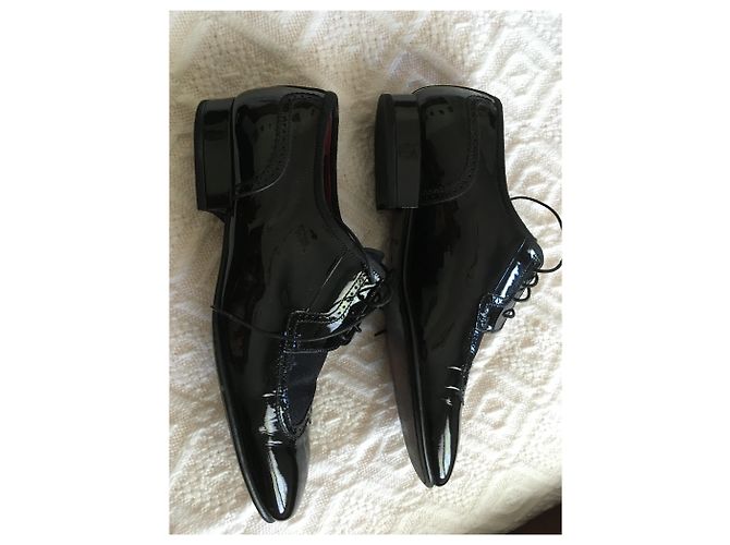 Louis Vuitton Scarpe derby in vernice nera LV Nero - vista 4