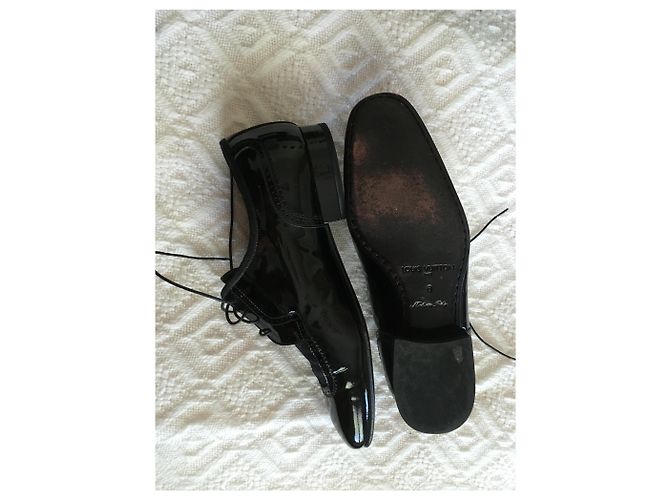 Louis Vuitton Scarpe derby in vernice nera LV Nero - vista 6