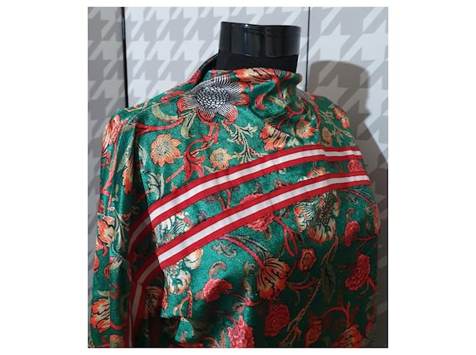 Autre Marque Jaded London grüner Blumenpullover mit Stehkragen Mehrfarben - Ansicht 4