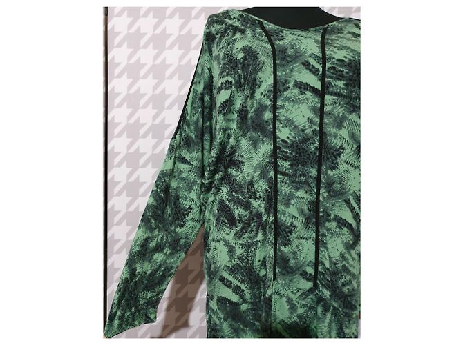 Baum und Pferdgarten Kleid in Grün Viscose S - Ansicht 2