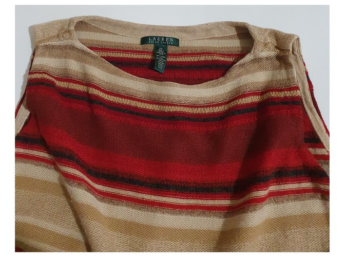 Ralph Lauren Gestreifte Leinen Tunika Pullover Mehrfarben - Ansicht 4