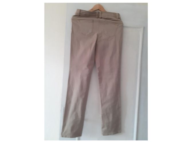 Autre Marque Pantalones MADELEINE de algodón beige - vista 3
