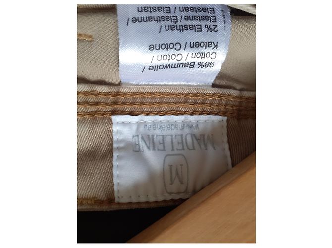 Autre Marque Pantalones MADELEINE de algodón beige - vista 4