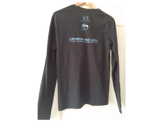 T-shirt Armani Exchange in cotone nero - vista 2