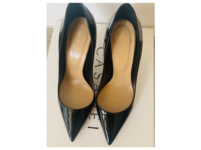 Décolleté Sergio Rossi Godiva in vernice nera Nero - vista 2