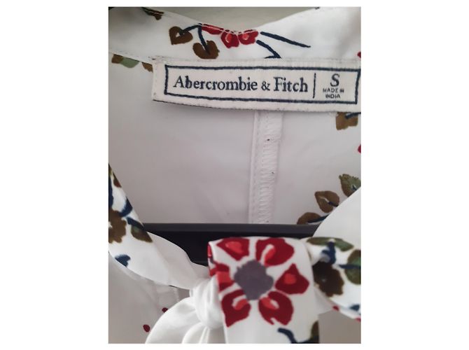 Camicetta Abercrombie & Fitch con Collo Lavallière Eggshell Bianco sporco - vista 2