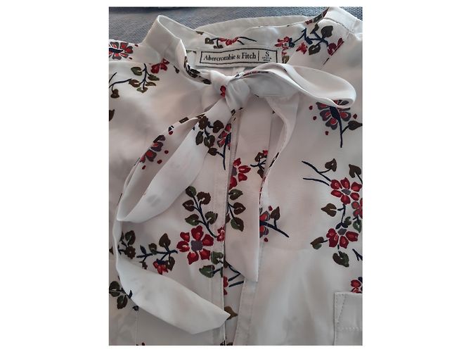 Camicetta Abercrombie & Fitch con Collo Lavallière Eggshell Bianco sporco - vista 4