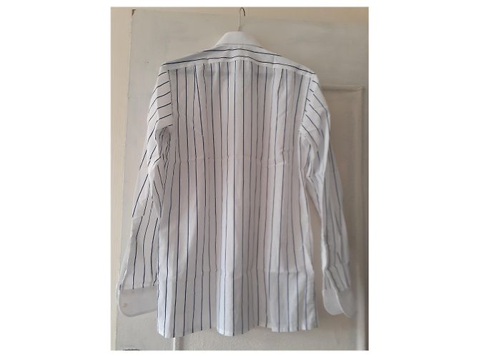 Camicia Guy Laroche Bianca e Blu Cotone Poliestere Bianco - vista 3