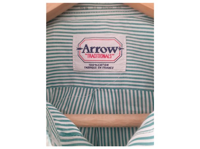 Autre Marque Camicia Arrow Traditionals in cotone Eggshell Verde chiaro Bianco sporco - vista 3
