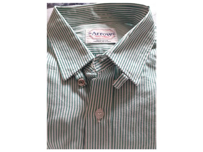 Autre Marque Camicia Arrow Traditionals in cotone Eggshell Verde chiaro Bianco sporco - vista 4