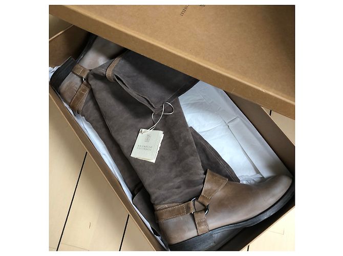 Botas Brunello Cucinelli de piel / nobuck - vista 13