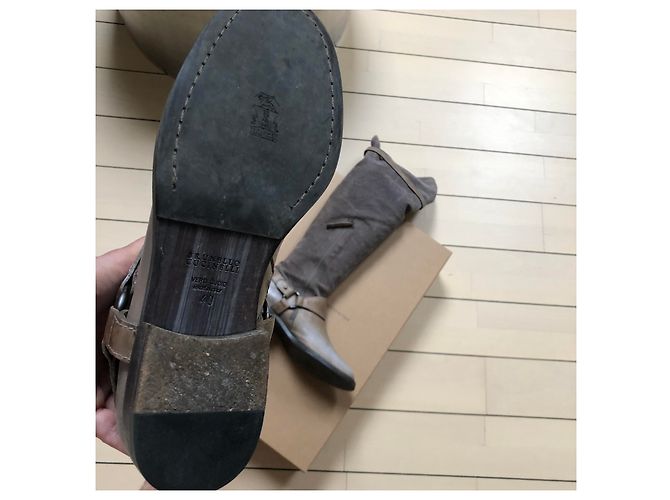 Botas Brunello Cucinelli de piel / nobuck - vista 4