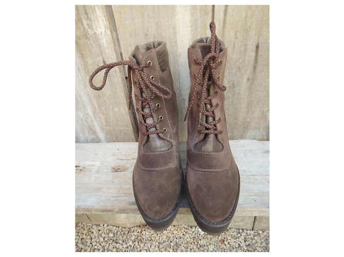 Botas Stuart Weitzman p 40 1/2 Nueva condición Castaño - vista 5
