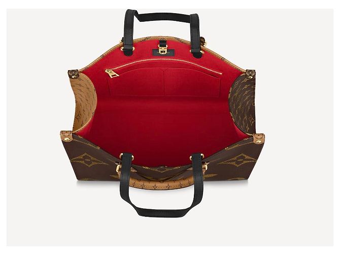 Borsa a mano Louis Vuitton Monogram Giant Onthego MM Marrone Pelle - vista 2