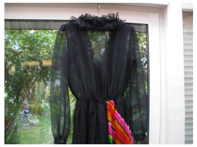 Vintage Kleid aus den 80ern Polyester Größe 38 Mehrfarben - Ansicht 4